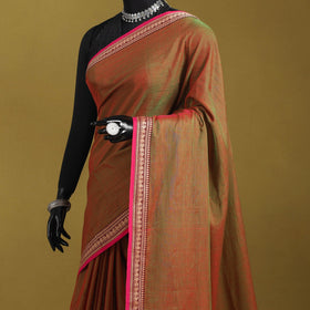 Dharwad cotton saree with border 61 - handcrafted