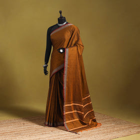 Dharwad cotton saree with border 64 - handcrafted