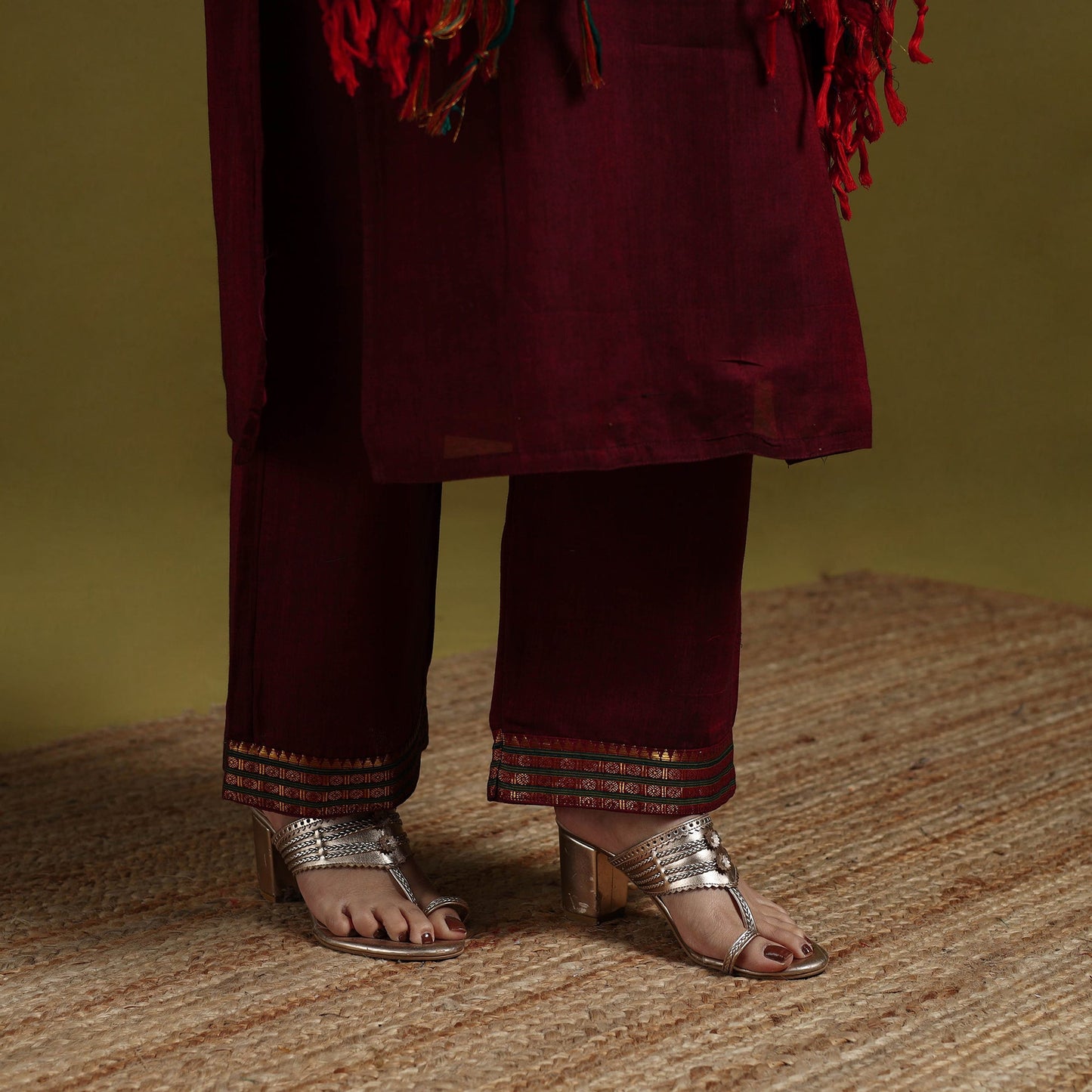 Dharwad cotton suit set with dupatta for women 09