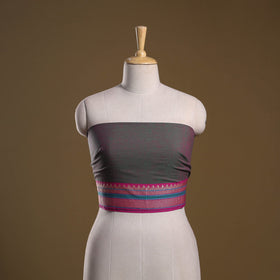 Dharwad weave cotton blouse piece 25 - handcrafted