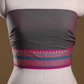 Dharwad weave cotton blouse piece 25 - handcrafted