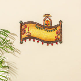 Diwali decor handpainted wooden nameplate 01 - handcrafted