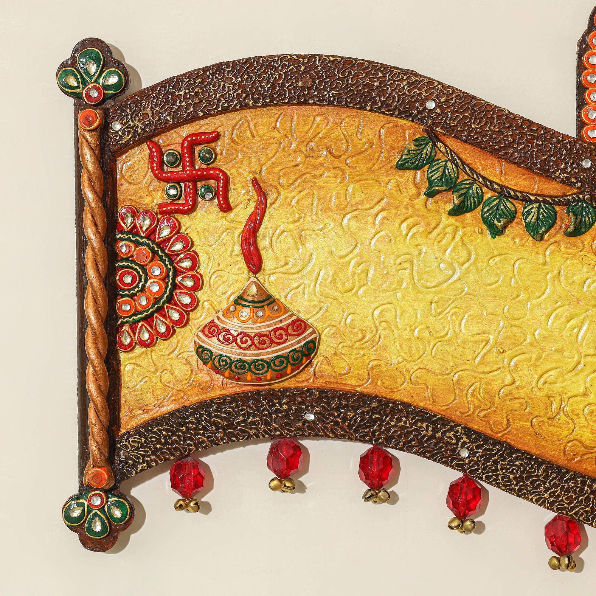 Diwali decor handpainted wooden nameplate 01 - handcrafted