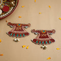  Diwali Decor Traditional Handpainted Wooden Shubh Labh (Set of 2) 