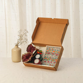 Diwali gift hamper - festive bamboo tealight candle holder