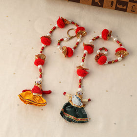 Diwali gift hamper - festive beadwork hanging with clay pot