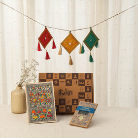 Diwali gift hamper - festive handpainted bambooless dhoop