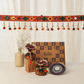 Diwali gift hamper - festive kutch embroidery toran