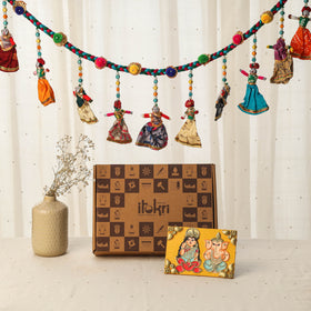 Diwali gift hamper - festive thread braided kathputli toran