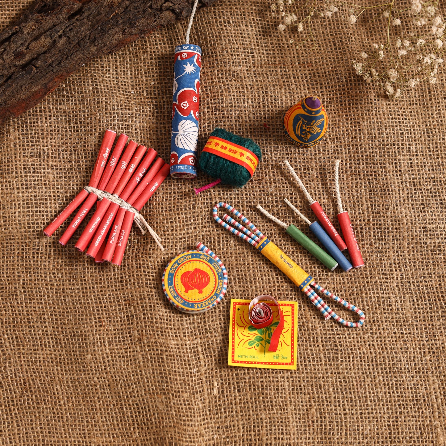 Diwali special! Plantable seed crackers 01 - handcrafted