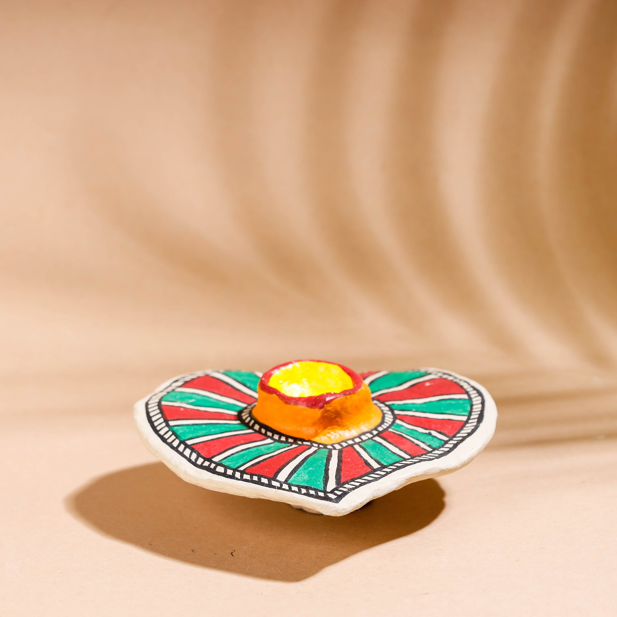 Bird - Madhubani Handpainted Paper Mache Home Decor Item