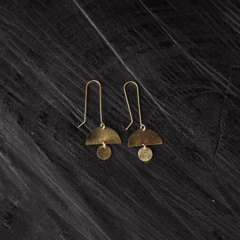 Dokra brass handcrafted hook earrings 05