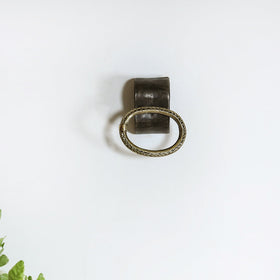  Handcarved Dokra Natural Wooden Towel Hanger (Single Piece) l iTokri.com 