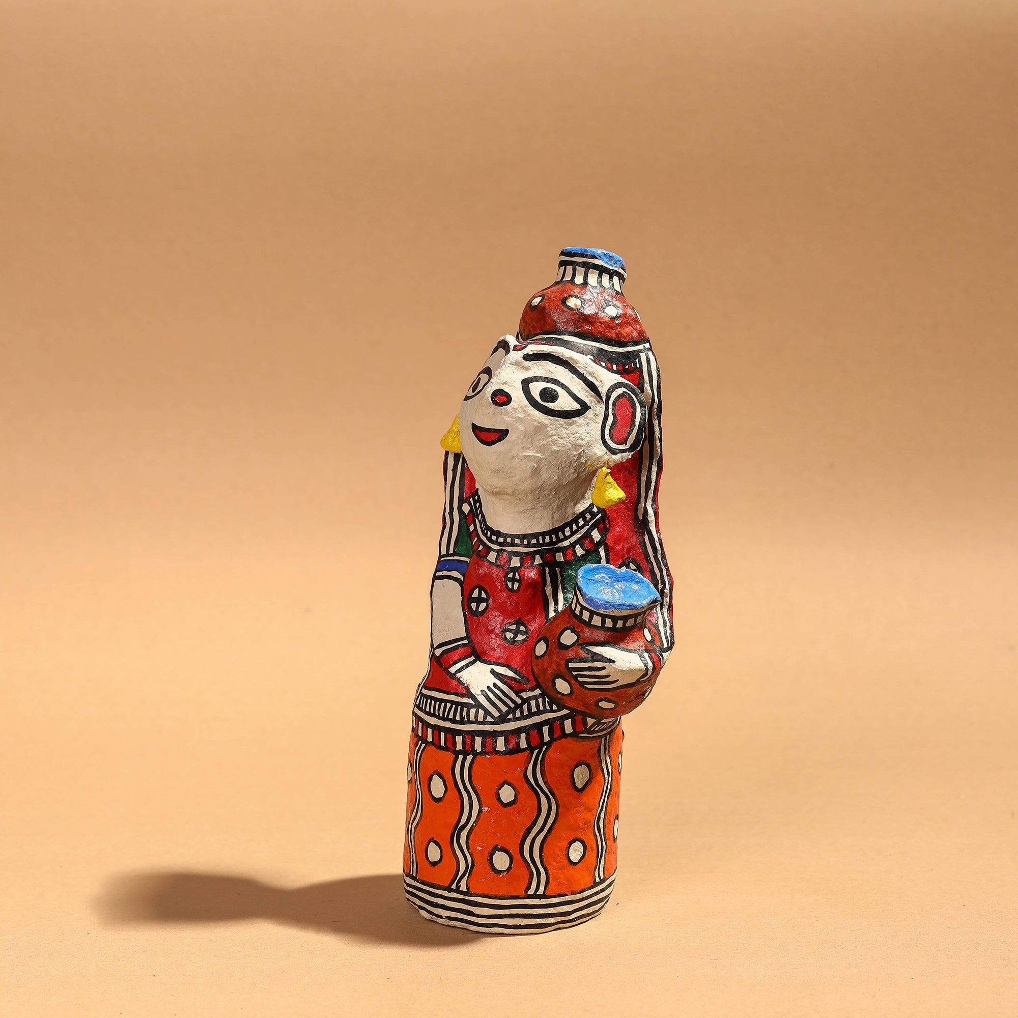 Buy Doll - Madhubani Handpainted Paper Mache Home Decor Item Online l iTokri.com