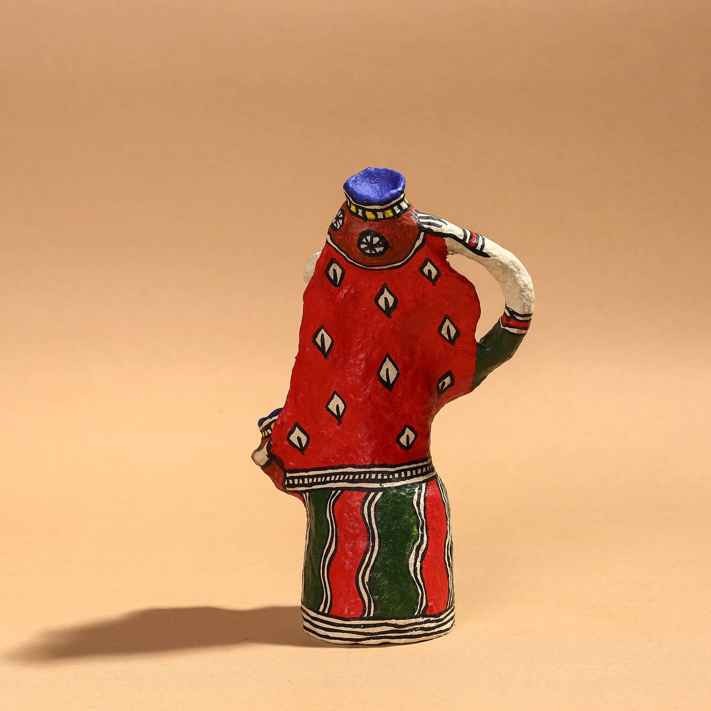  Doll - Madhubani Handpainted Paper Mache Home Decor Item 