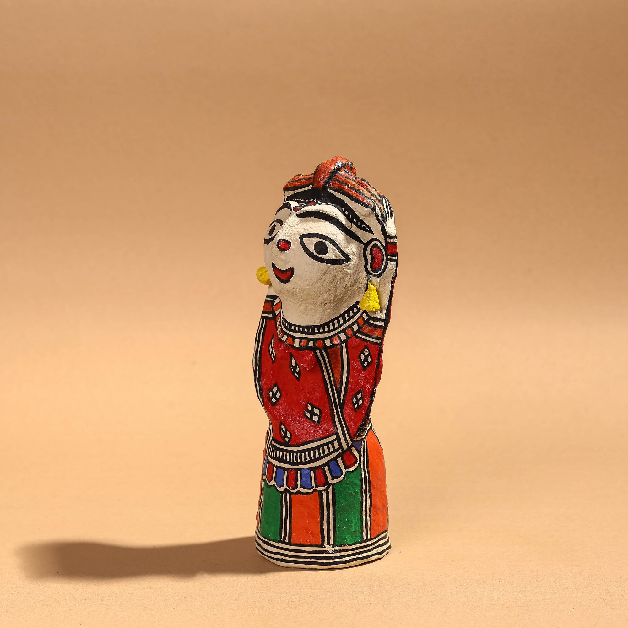  Doll - Madhubani Handpainted Paper Mache Home Decor Item 