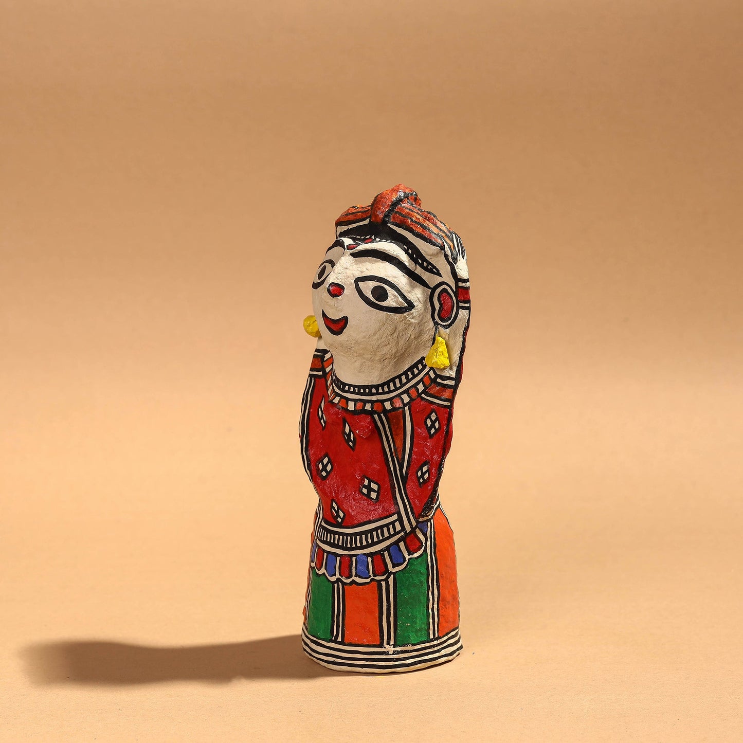 Doll - Madhubani Handpainted Paper Mache Home Decor Item 