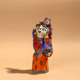 Doll - Madhubani Handpainted Paper Mache Home Decor Item
