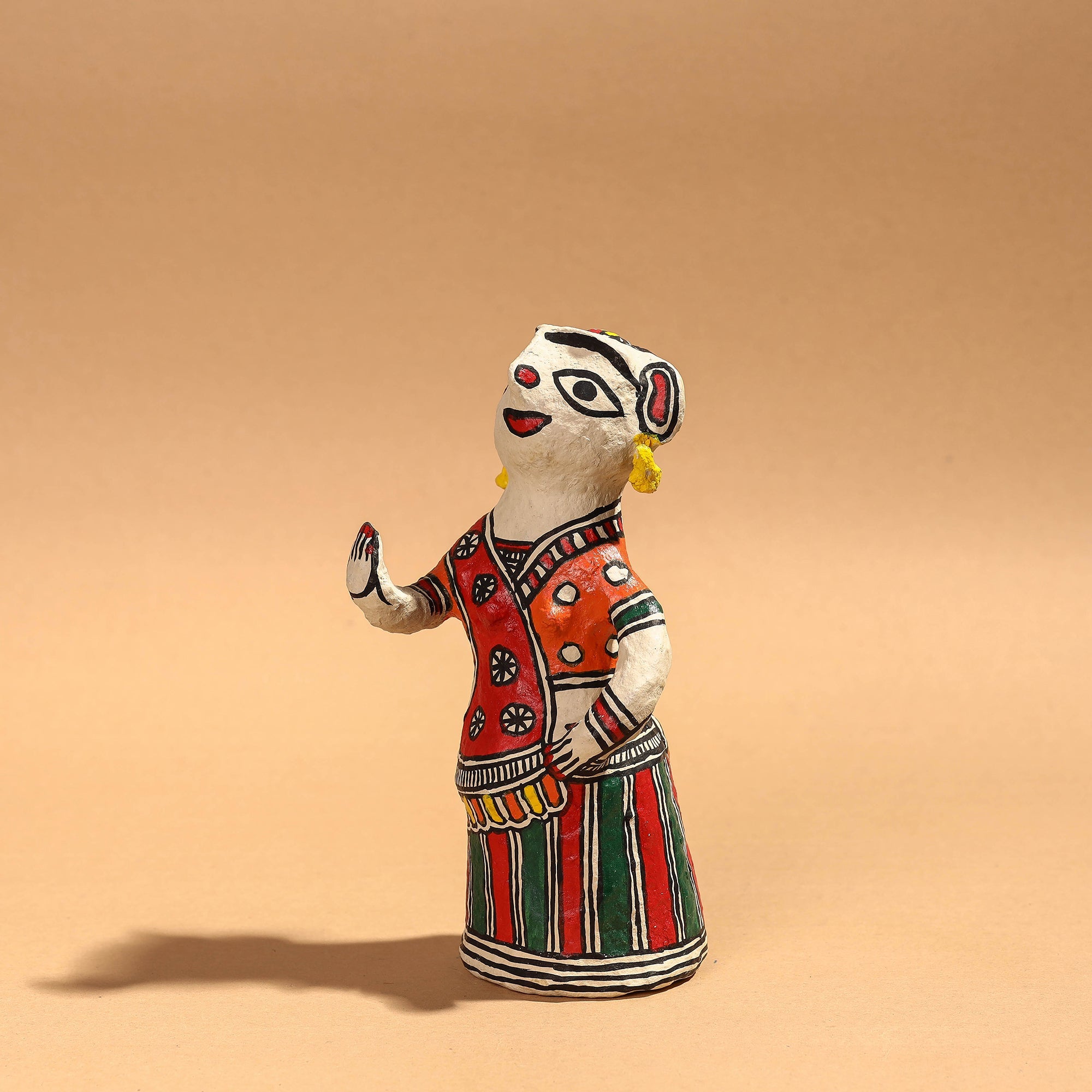 Buy Doll - Madhubani Handpainted Paper Mache Home Decor Item Online l iTokri.com