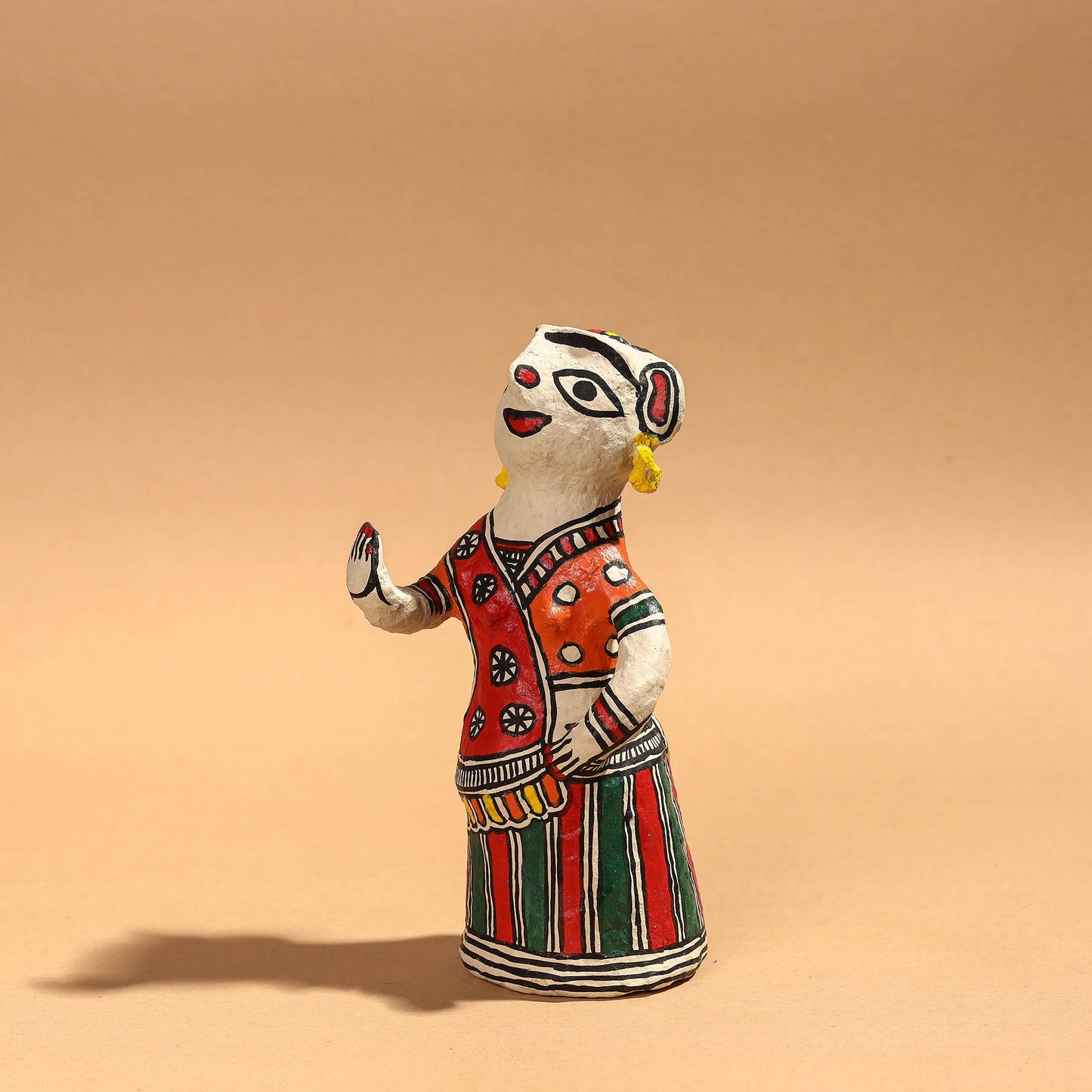 Buy Doll - Madhubani Handpainted Paper Mache Home Decor Item Online l iTokri.com
