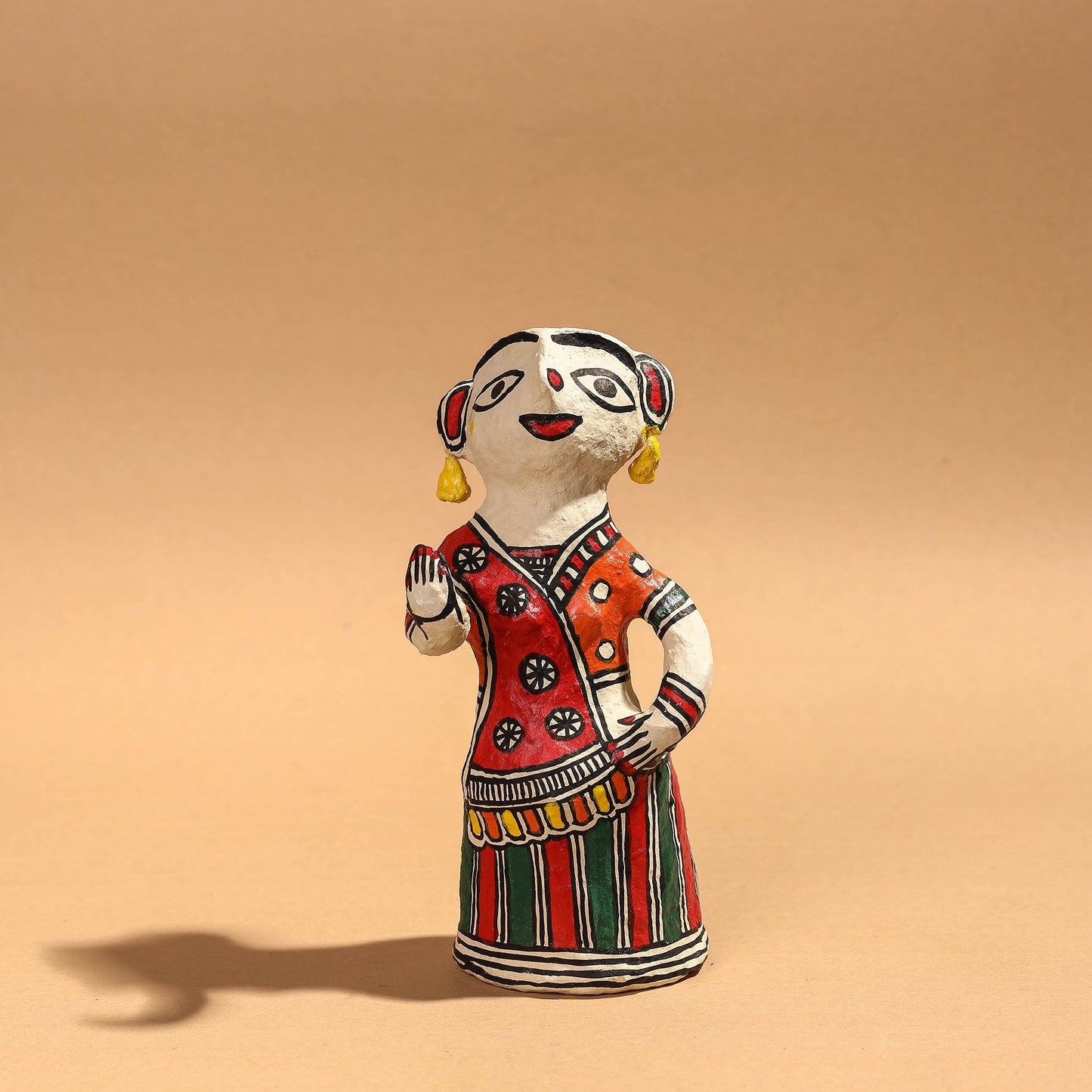 Buy Doll - Madhubani Handpainted Paper Mache Home Decor Item Online l iTokri.com