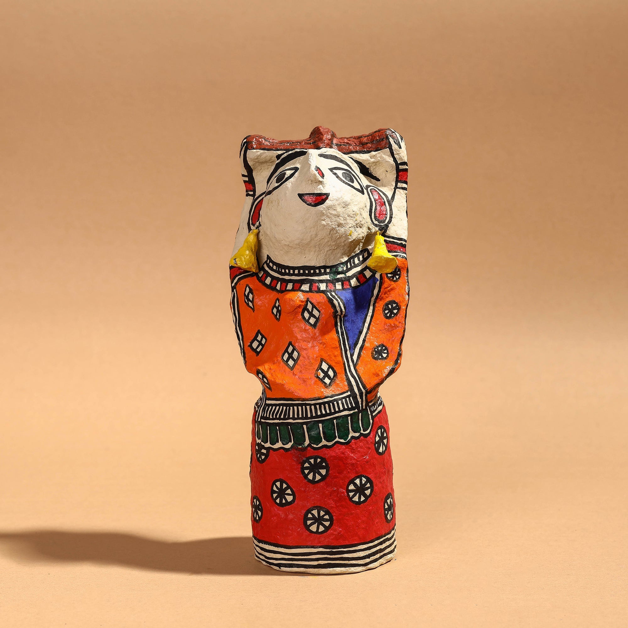 Buy Doll - Madhubani Handpainted Paper Mache Home Decor Item Online l iTokri.com