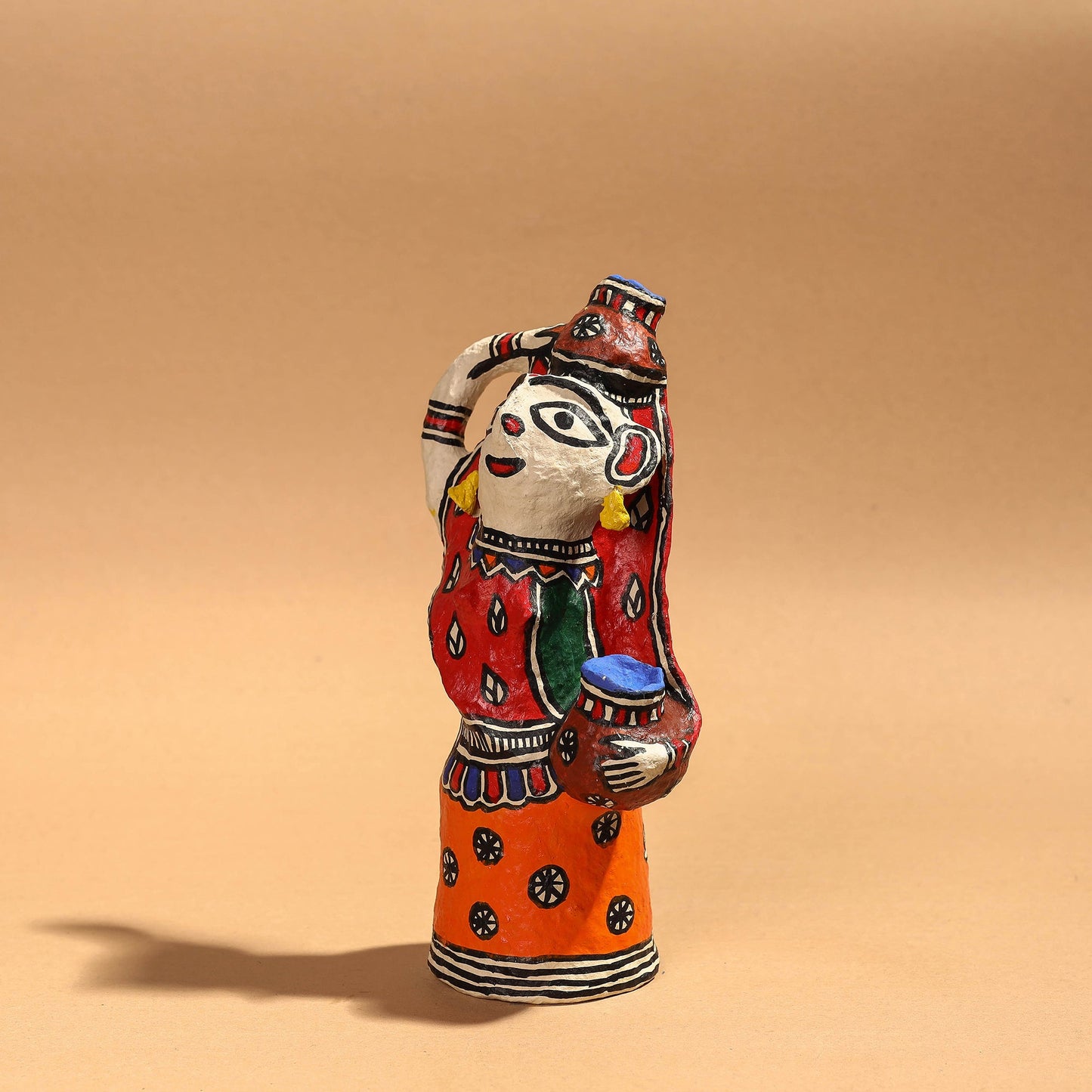  Doll - Madhubani Handpainted Paper Mache Home Decor Item 