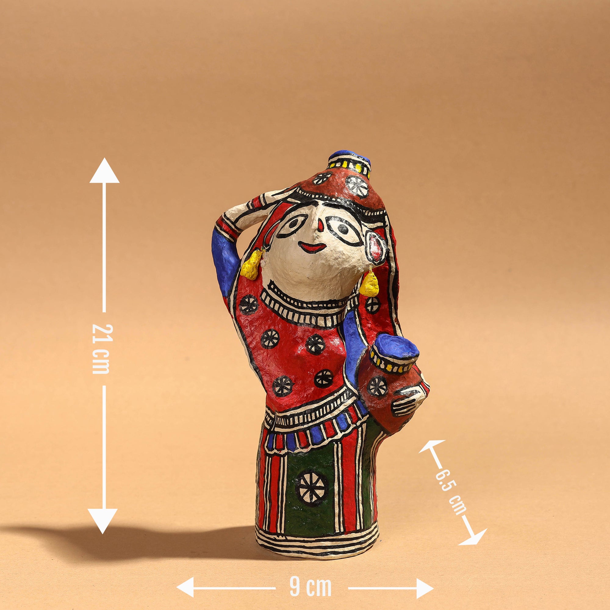 Buy Doll - Madhubani Handpainted Paper Mache Home Decor Item Online l iTokri.com