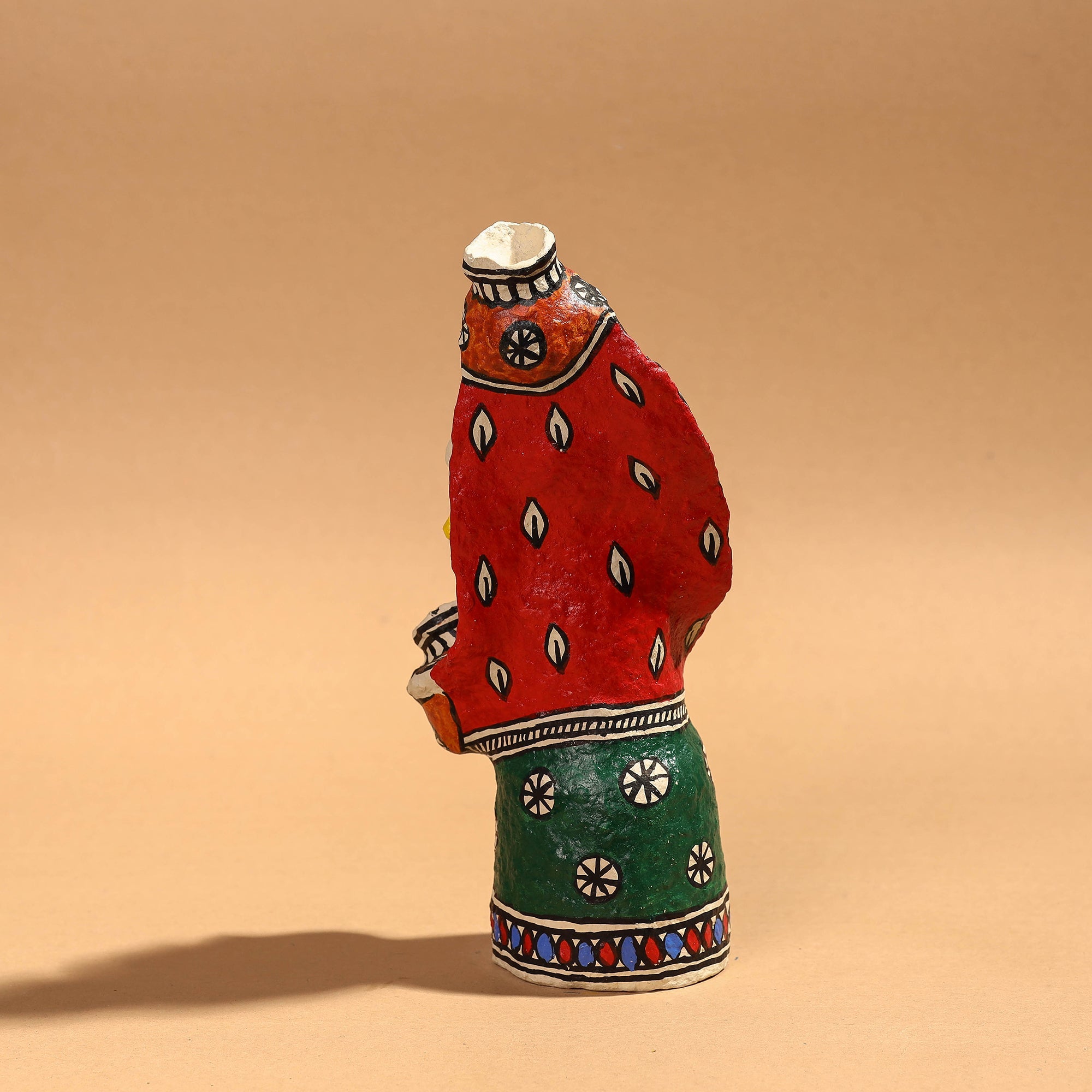  Doll - Madhubani Handpainted Paper Mache Home Decor Item 