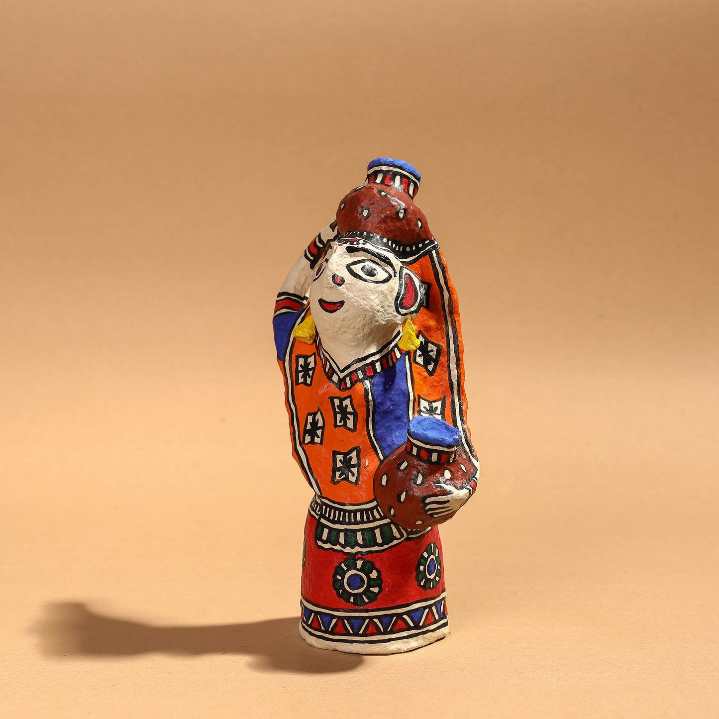 Buy Doll - Madhubani Handpainted Paper Mache Home Decor Item Online l iTokri.com