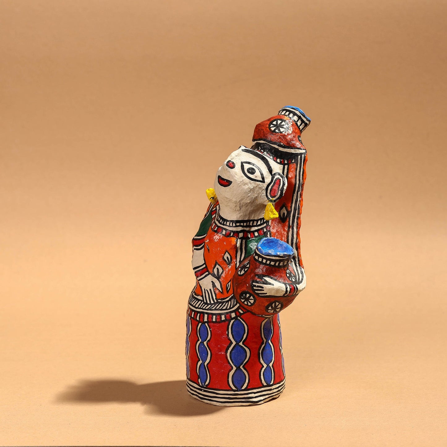 Doll - Madhubani Handpainted Paper Mache Home Decor Item Online l iTokri.com
