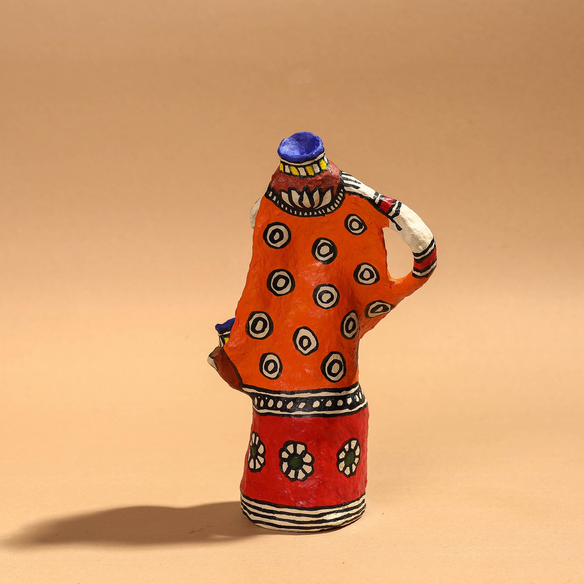 Doll - Madhubani Handpainted Paper Mache Home Decor Item