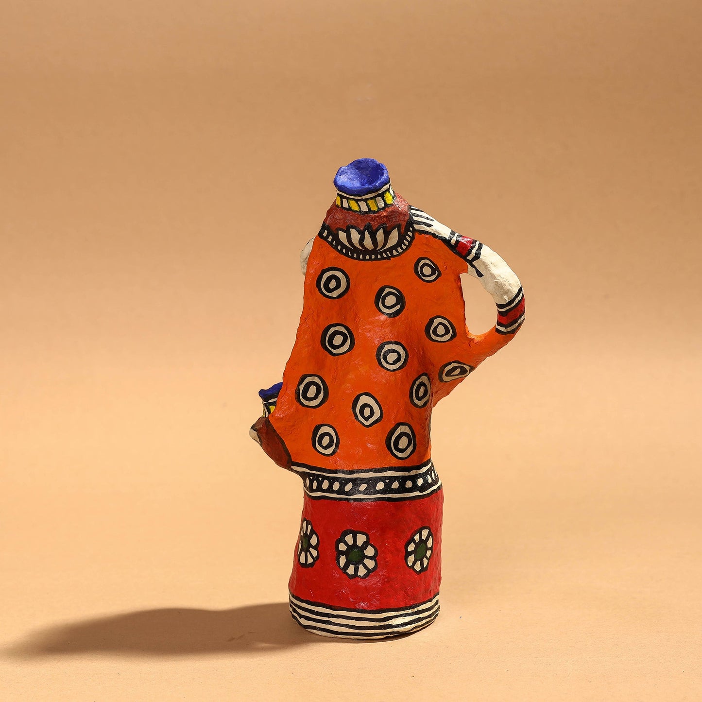 Doll - Madhubani Handpainted Paper Mache Home Decor Item