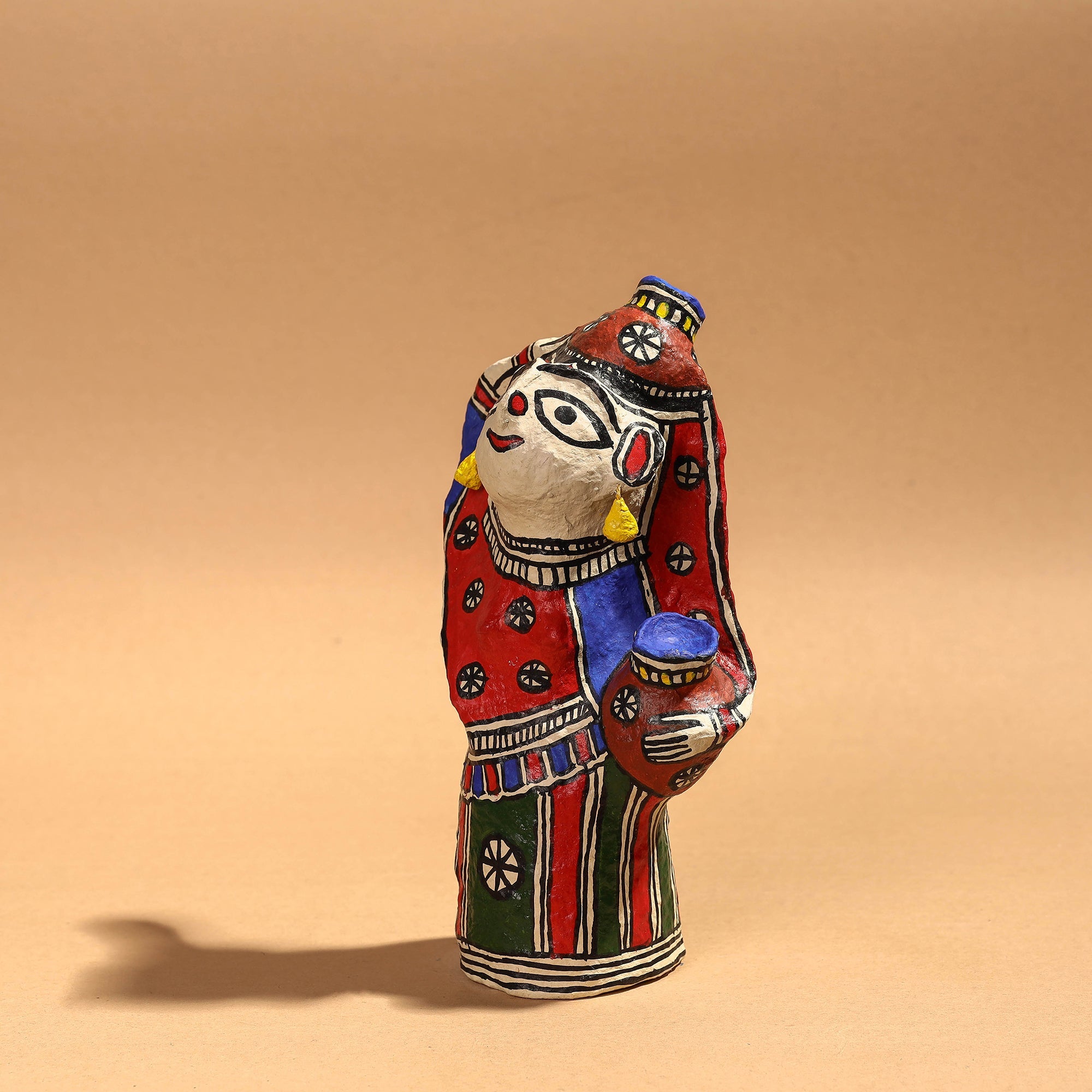 Buy Doll - Madhubani Handpainted Paper Mache Home Decor Item Online l iTokri.com