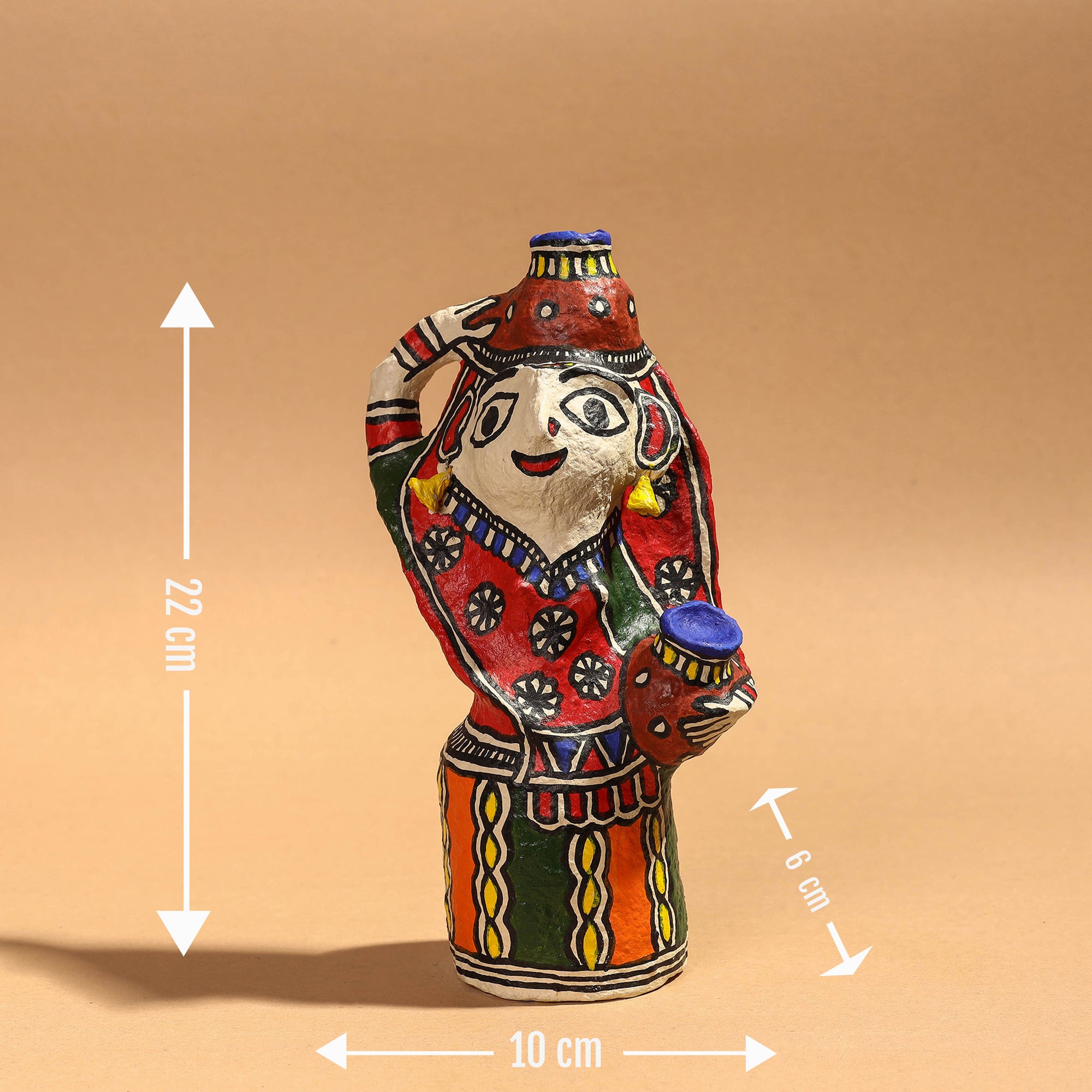 Buy Doll - Madhubani Handpainted Paper Mache Home Decor Item Online l iTokri.com