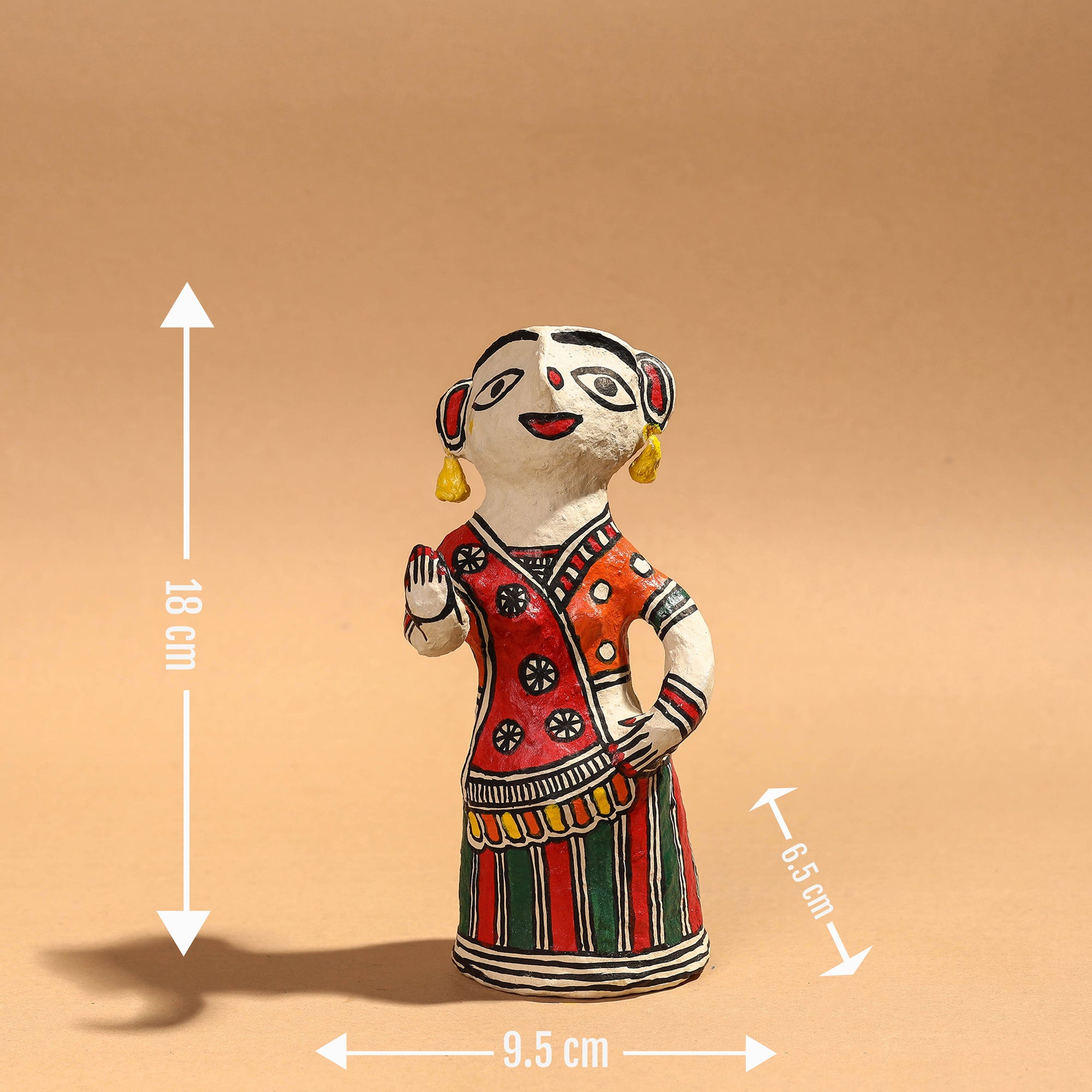 Buy Doll - Madhubani Handpainted Paper Mache Home Decor Item Online l iTokri.com