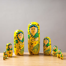  Dolls - Banaras Handpainted Wooden Toy (Set of 10) 