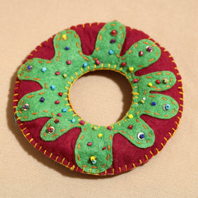  Donut - Handcrafted Embroidered Felt & Beadwork Paperweight 
