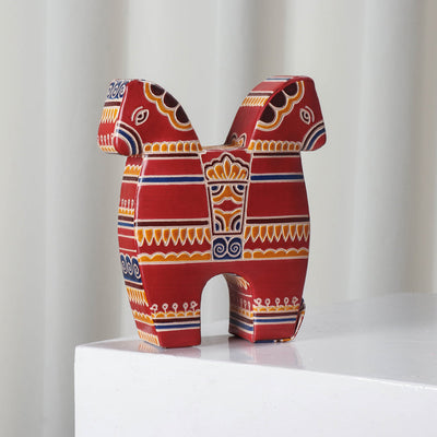  Double Horse Handcrafted Leather Money Bank 