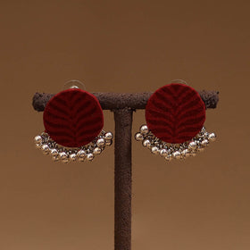 Drishti ghungroo work fabart handmade earrings - handcrafted