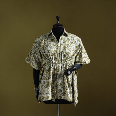 Hand batik cotton short kaftan 16 - handcrafted