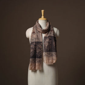 Pedana natural dyed hand wool kalamkari stole 07