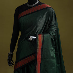 Silk cotton khun saree with ilkal pallu chikki paras border