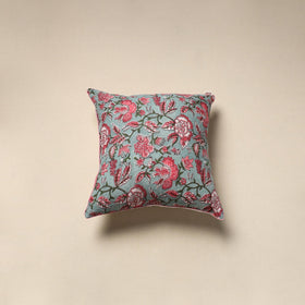 Cotton sanganeri cushion cover 147 - handcrafted