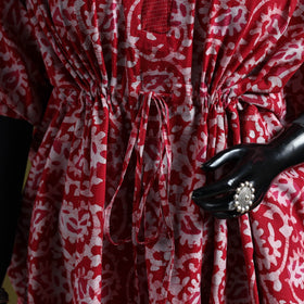 Hand batik cotton short kaftan 11 - handcrafted