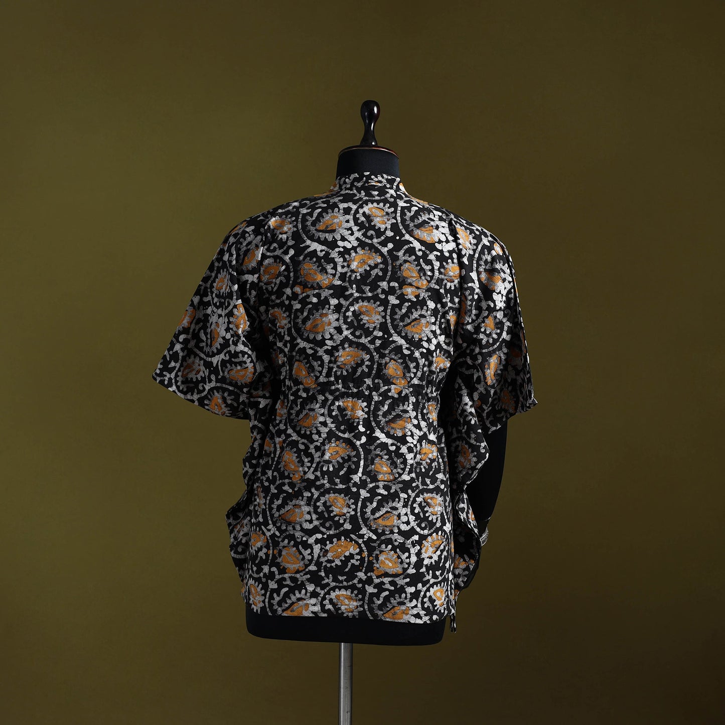 Hand batik cotton short kaftan 13 - handcrafted