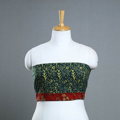 Blue - cotton pipad blouse piece 124 - handcrafted