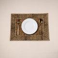 Yellow - natural dyed pedana kalamkari cotton table mat 31