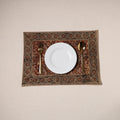 Red - natural dyed pedana kalamkari cotton table mat 15