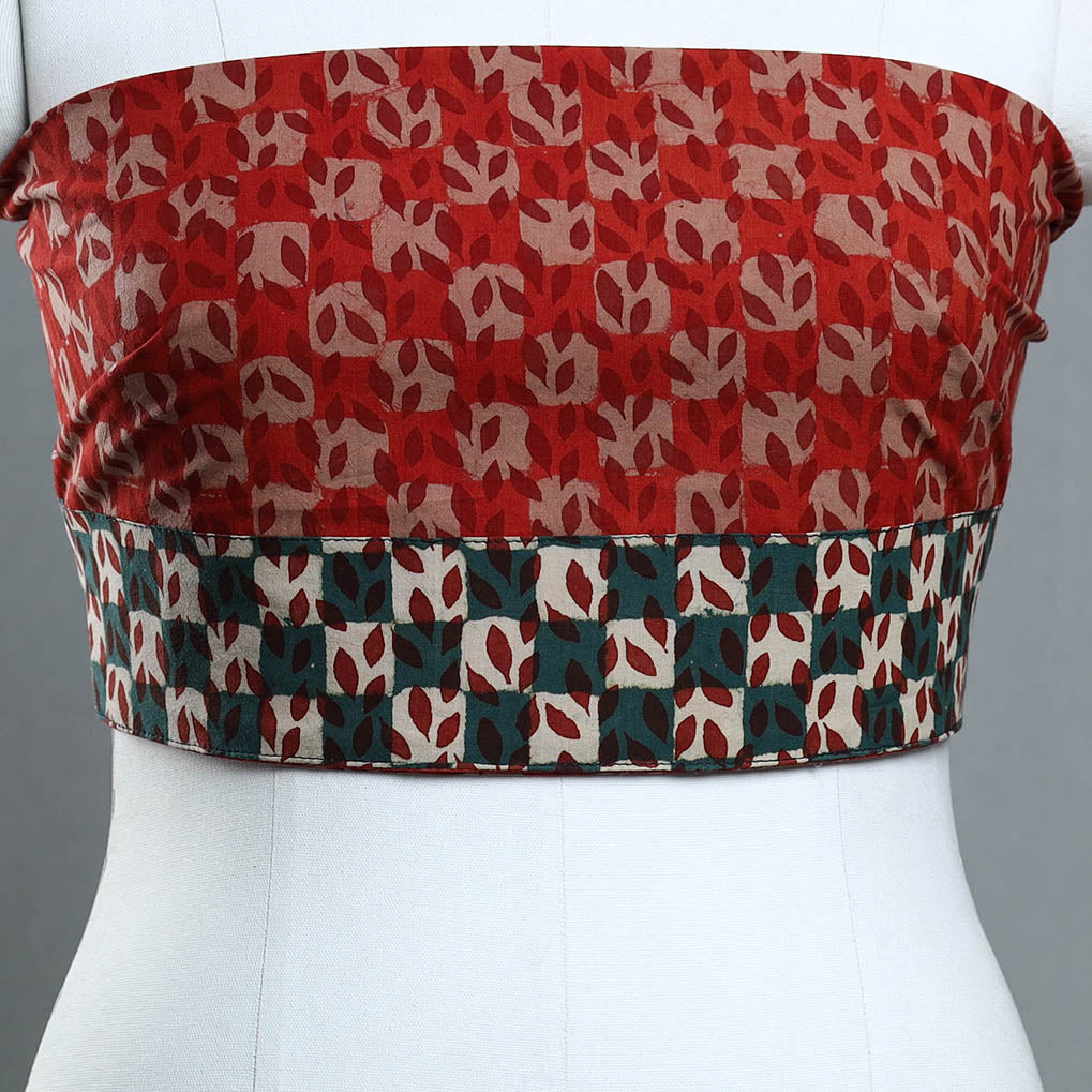 Red - cotton pipad blouse piece 151 - handcrafted